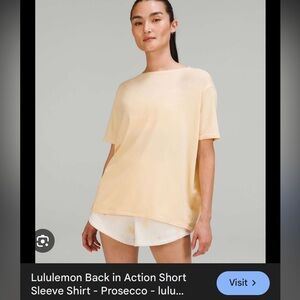 lululemon athletica back in action short sleeve t shirt